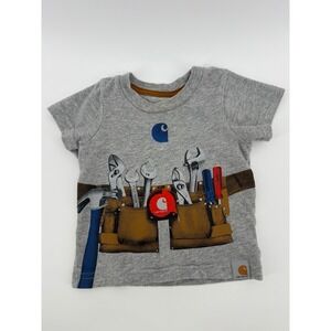 Carhartt Tool Belt Graphic T-Shirt 3M Cotton Blend Gray Short Sleeve Workwear